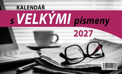: Kalendář 2027 stolní: KALENDÁŘ S VELKÝMI PÍSMENY