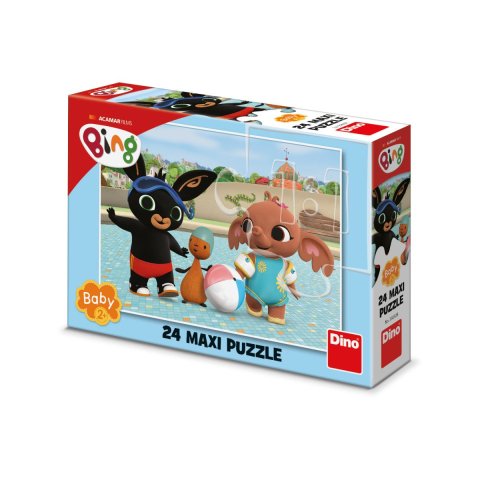 -: Puzzle MAXI Bing u bazénu 24 dílků