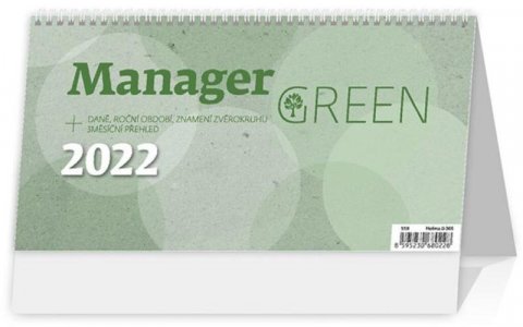 neuveden: Kalendář stolní 2022 - Manager Green