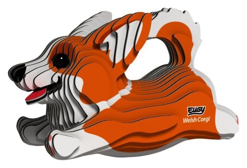 : EUGY 3D kartonová skládačka - Pes Welsh Corgi