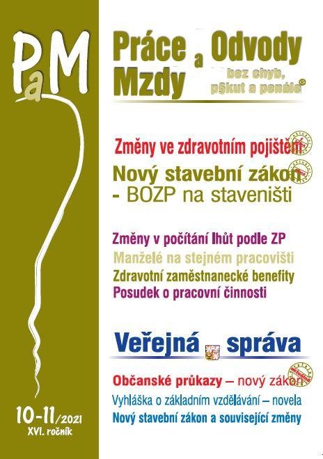 neuveden: PaM 10-11/2021 Prodloužení otcovské dovolené, Změny ve zdravotním pojištění