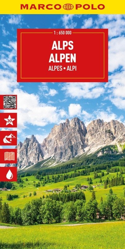 : Alpy 1:650 000 / cestovní mapa MARCO POLO