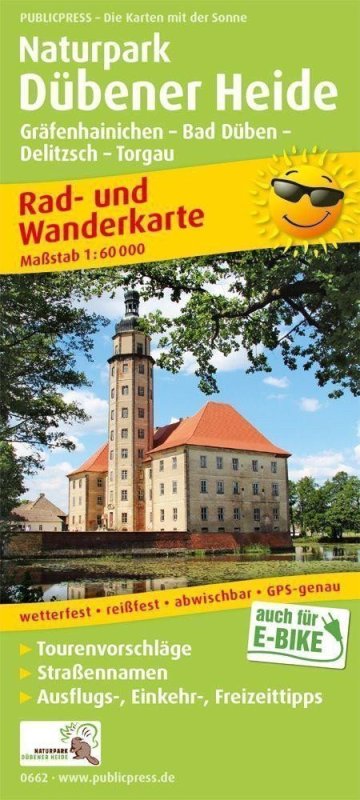neuveden: Přírodní park Düben Heath, Gräfenheinichen-Bad Düben-Delitzsch-Torgau 1:60 