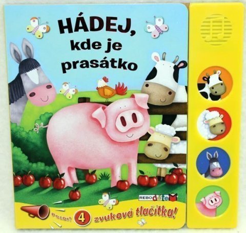 neuveden: Hádej, kde je prasátko - 4 zvuková tlačítka!