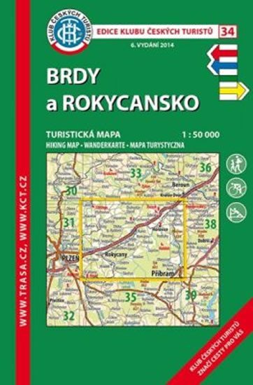 neuveden: Brdy a Rokycansko - Turistická mapa - edice Klub českých turistů 34