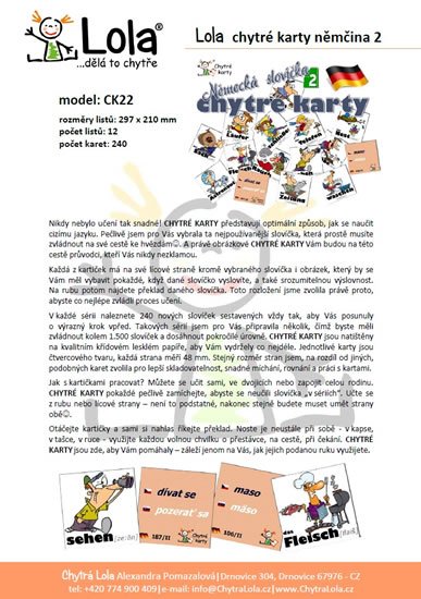 neuveden: Chytré karty - Němčina slovíčka 2 neuveden: Chytré karty - Němčina slovíčka 2