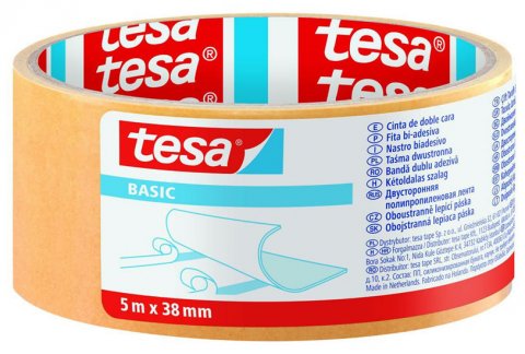 neuveden: Oboustranná kobercová páska základní 5 m x 38 mm - průhledná