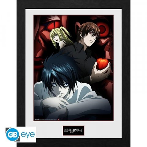 neuveden: Death Note Zarámovaný plakát - Light, L and Misa