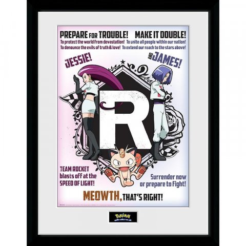 neuveden: Pokémon Zarámovaný plakát - Team Rocket
