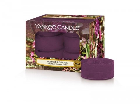 neuveden: YANKEE CANDLE Moonlit Blossoms svíčka 9,8g čajová 12ks