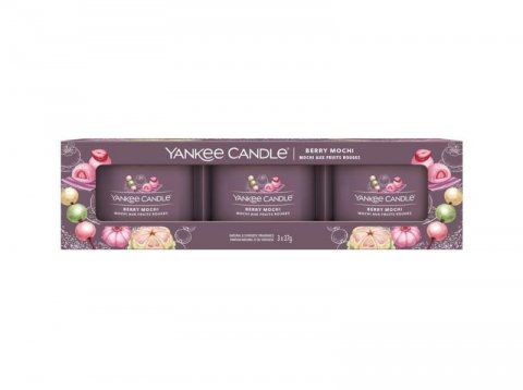neuveden: YANKEE CANDLE Berry Mochi svíčka votivní 3ks sada