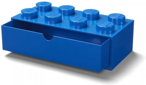 neuveden: Úložný box LEGO stolní 8 se zásuvkou - modrý