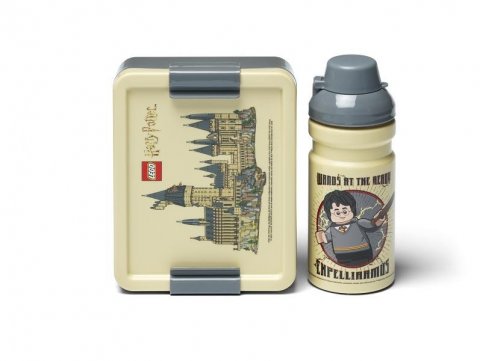 neuveden: LEGO Harry Potter svačinový set (láhev 390 ml a box) - Bradavice