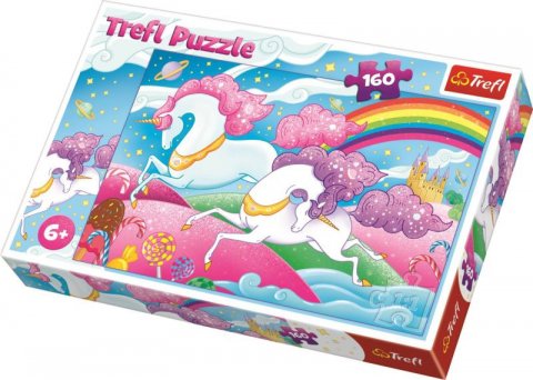 neuveden: Trefl Puzzle Cválající jednorožci / 160 dílků