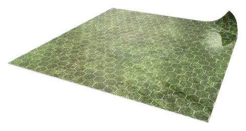 : Herní podložka stíratelná tráva - 50 x 50 cm - Hexagonová mřížka
