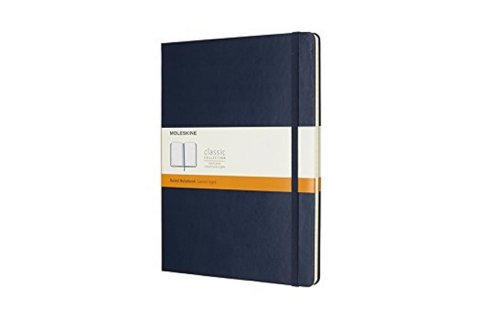 neuveden: Moleskine Zápisník modrý XL, linkovaný, tvrdý