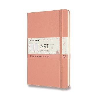 neuveden: Moleskine Skicář růžový L, tvrdý, tečkovaný
