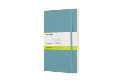 neuveden: Zápisník Moleskine - měkké desky, L, čistý - tyrkysový