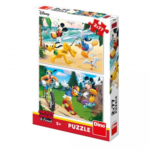 neuveden: Puzzle Mickey sportuje 2x77 dílků