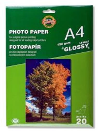 neuveden: Koh-i-noor fotopapír A4 lesklý 150g 20 ks
