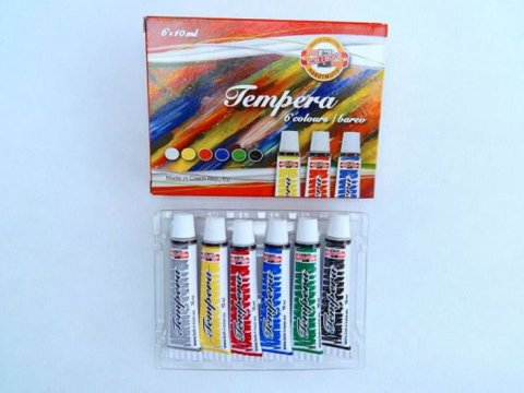 neuveden: Koh-i-noor barvy temperové/tempery sada 6 x10 ml neuveden: Koh-i-noor barvy temperové/tempery sada 6 x10 ml