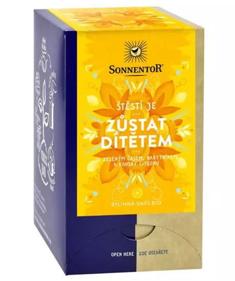 neuveden: Sonnentor - Štěstí je zůstat dítětem bio čaj porcovaný 27g
