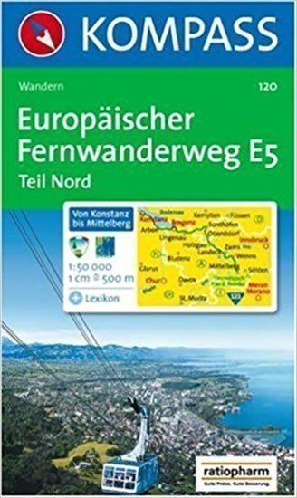 neuveden: Europäischer,Fernwanderweg E5Nord 120 / 1:50T NKOM