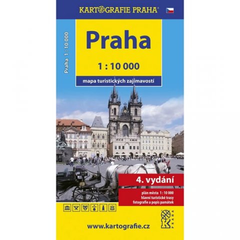 neuveden: PRAHA / mapa turistických zajímavostí 1:10 000