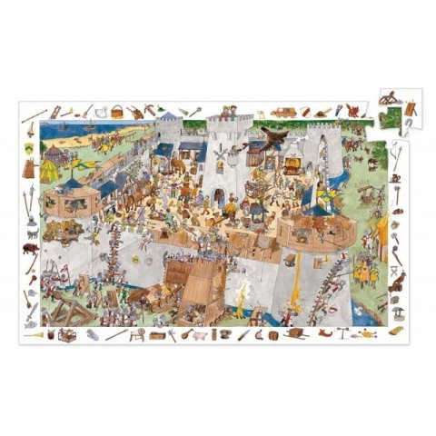 neuveden: DJECO Puzzle Dobývání hradu - 100 pcs