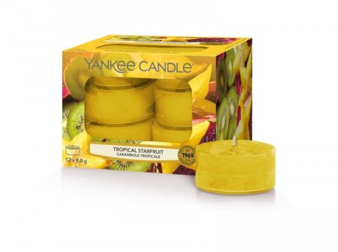 neuveden: YANKEE CANDLE Tropical Starfruit svíčka 9,8g čajová 12ks
