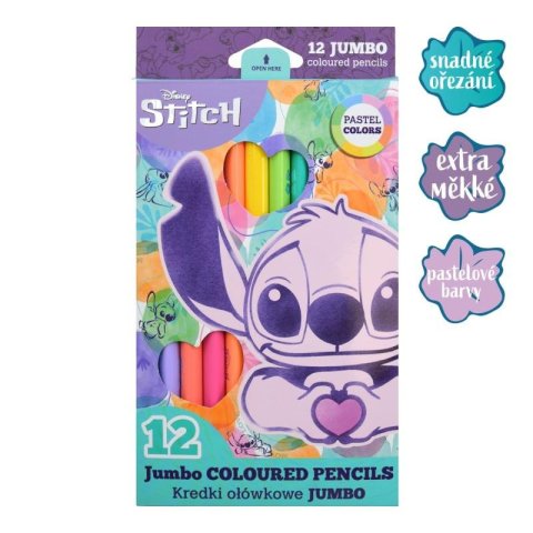 neuveden: Colorino pastelky trojhranné JUMBO Stitch Pastel