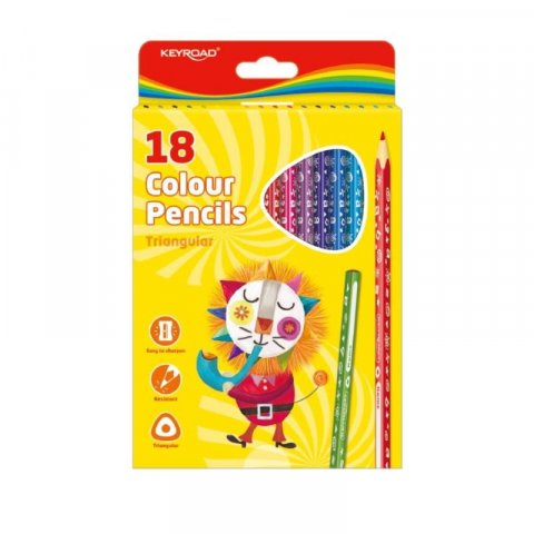 neuveden: Keyroad Pastelky trojhranné 18 ks neuveden: Keyroad Pastelky trojhranné 18 ks