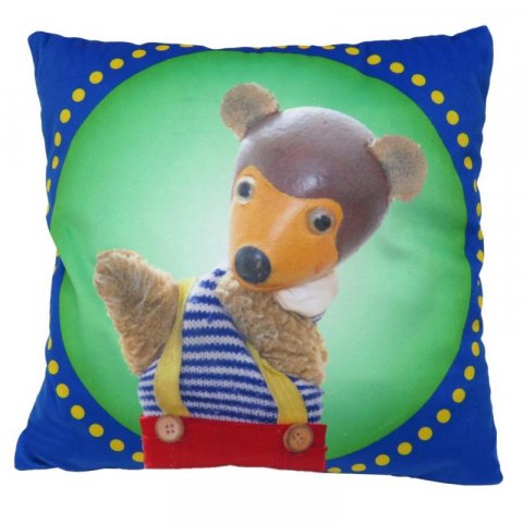 neuveden: Kasperl & Pezi: Polštář 30x30 cm - Pezi / modrý neuveden: Kasperl & Pezi: Polštář 30x30 cm - Pezi / modrý