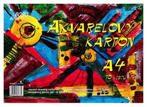 neuveden: Akvarelový karton A4, 10 volných listů