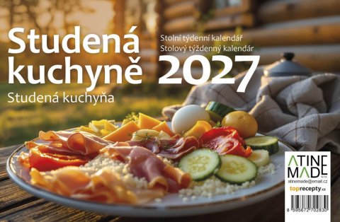 : Kalendář 2027 Studená kuchyně, stolní, týdenní, 14 x 21,4 cm