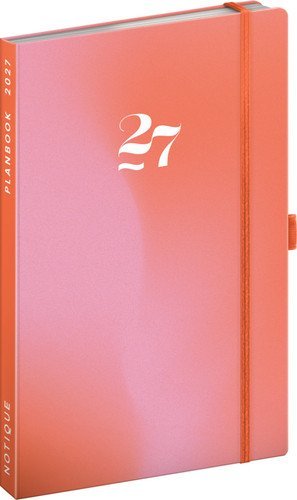 : Diář/notes 2027: Planbook - Korál, 13 x 21 cm