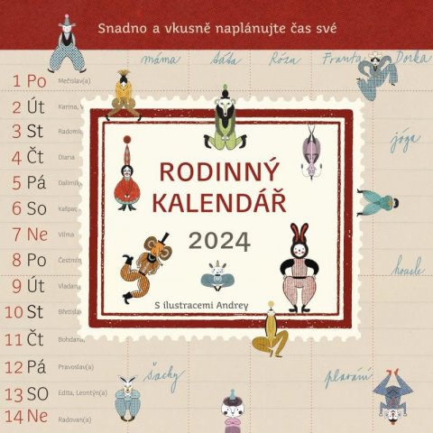 Tachezy Andrea: Rodinný kalendář 2024 Tachezy Andrea: Rodinný kalendář 2024