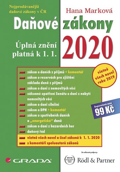 Marková Hana: Daňové zákony 2020 - Úplná znění k 1. 1. 2020