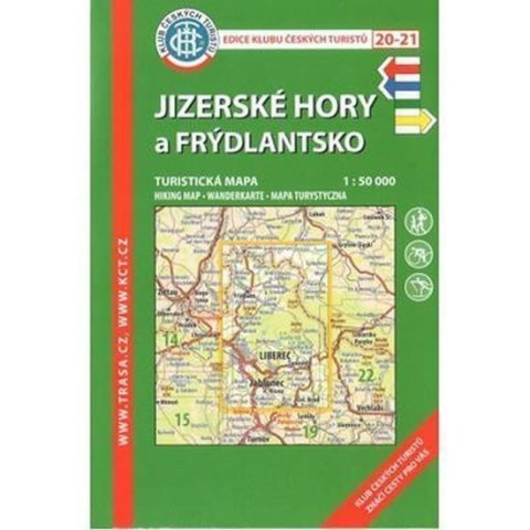 neuveden: KČT 20-21 Jizerské hory, Frýdlantsko 1:50T Turistická mapa