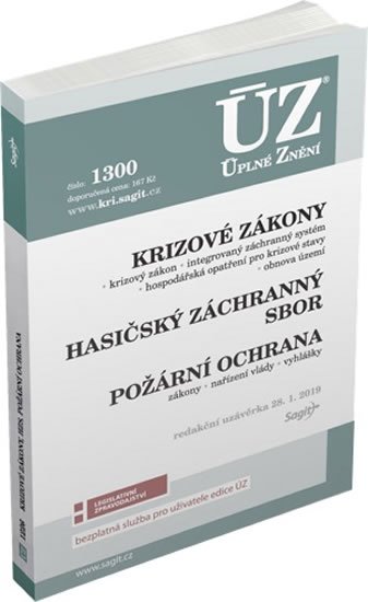 neuveden: ÚZ 1300 Krizové zákony, HZS, Požární ochrana, Obnova území