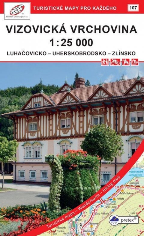 neuveden: Vizovická vrchovina 1 : 25 000 / 107 Turistické mapy pro každého