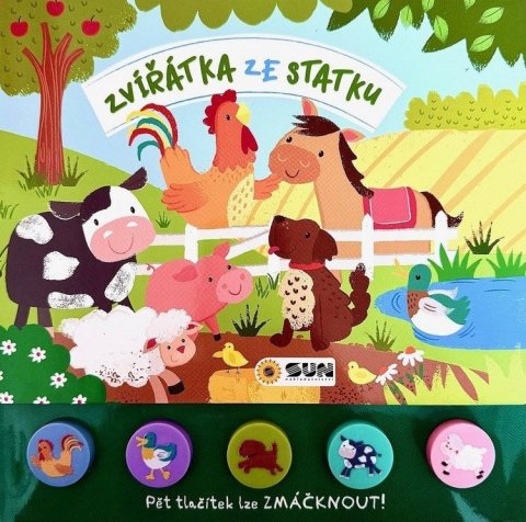 neuveden: Zvířátka ze statku - Zvuková knížka s 5 měkkými tlačítky