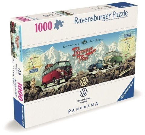 neuveden: Puzzle Přes Alpy s VW 1000 dílků Panorama
