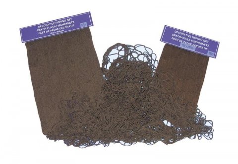 neuveden: Dekorativní rybářská síť 200x400cm - hnědá neuveden: Dekorativní rybářská síť 200x400cm - hnědá
