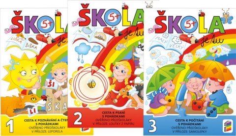 neuveden: Škola je tu – Cesta k poznávání a čtení s pohádkami, Cesta k psaní s pohádk neuveden: Škola je tu – Cesta k poznávání a čtení s pohádkami, Cesta k psaní s pohádk