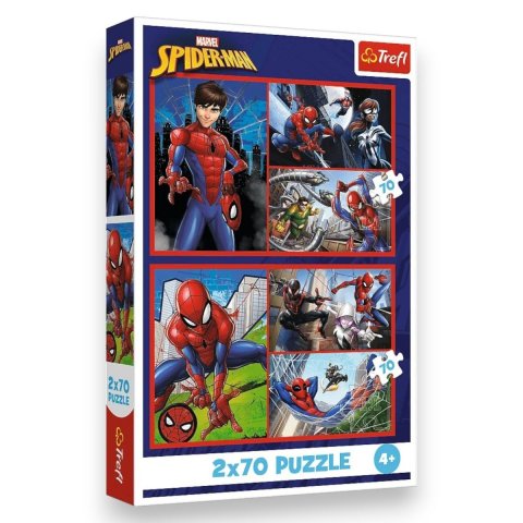 neuveden: Puzzle Marvel Spiderman: Pavoučí příbehy 2x70 dílků