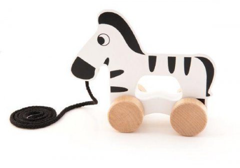 neuveden: Dřevěná zebra na provázku / Wooden Toys