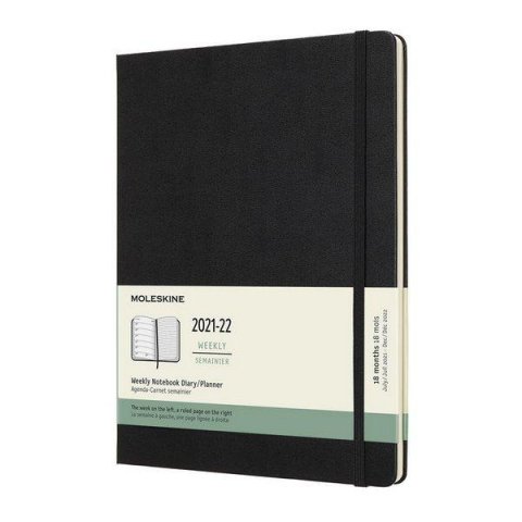 neuveden: Moleskine Zápisník plánovací 2021-2022 černý XL , tvrdý