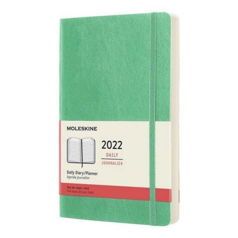 neuveden: Moleskine Diář 2022 zelený L, denní, měkký