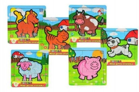 neuveden: Mini puzzle Moje první zvířátka dřevěné 9 dílků 15x15x0,8cm (6 druhů) neuveden: Mini puzzle Moje první zvířátka dřevěné 9 dílků 15x15x0,8cm (6 druhů)